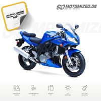 Suzuki SV 1000S 2007 with Blue Motorcycle Decals