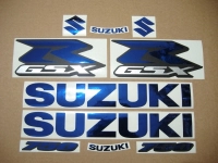 Suzuki GSX-R 750 Universal - Chrome Blau - Aufkleber-Dekor