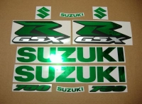Suzuki GSX-R 750 Universal - Chrome Grün - Aufkleber-Dekor