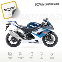Suzuki GSX-R 1000 2006 in weiß/blau mit Aufkleber-Dekor