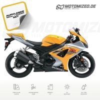 Suzuki GSX-R 1000 2007 with Yellow/Silver Motorcycle Decals
