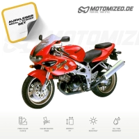 Suzuki TL 1000S 1998 with Red Motorcycle Decals