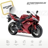 Yamaha YZF-R1 2008 with Wine-red Motorcycle Decals