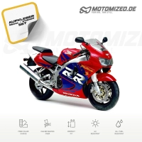 Honda CBR 919RR 1998 with Red/Purple Motorcycle Decals