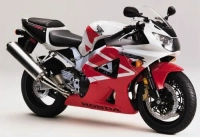 Honda CBR 929RR 2001 with White/Red Motorcycle Decals