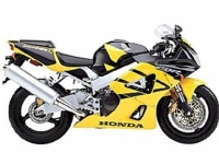 Honda CBR 929RR 2001 with Yellow Motorcycle Decals
