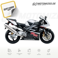 Honda CBR 954RR 2002 with Silver Motorcycle Decals