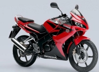 Honda CBR 125R 2008 with Red Motorcycle Decals