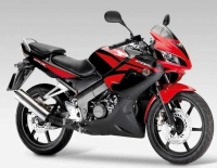 Honda CBR 125R 2009 with Black/Red Motorcycle Decals