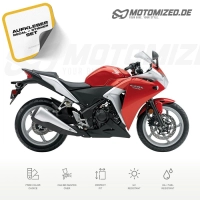 Honda CBR 250R 2011 with Red/Silver Motorcycle Decals