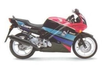Honda CBR 600 F2 with Black/Pink/Green Motorcycle Decals