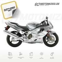 Honda CBR 600 F4i 2004 with Silver/Grey Motorcycle Decals