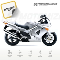 Honda VFR 800i 1998 with Silver US Motorcycle Decals