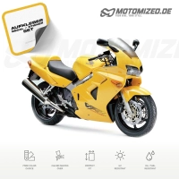 Honda VFR 800i 1999 with Yellow US Motorcycle Decals