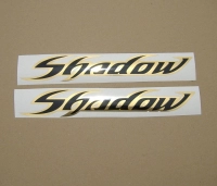 Honda Shadow with Black/Chrome Gold Motorcycle Decals