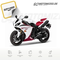 Yamaha YZF-R1 2009 with White/Red US Motorcycle Decals