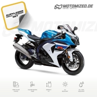 Suzuki GSX-R 1000 2011 with White/Blue Motorcycle Decals