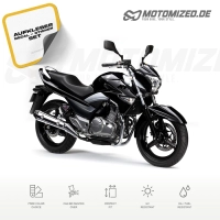 Suzuki Inazuma 2014 with Black Motorcycle Decals