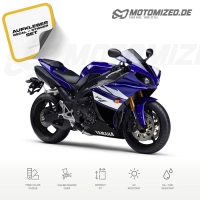 Yamaha YZF-R1 2010 with Blue/Black Motorcycle Decals