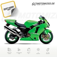 Kawasaki ZX-12R 2004 with Green Motorcycle Decals