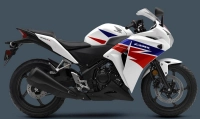 Honda CBR 250R 2013 with White/Red/Blue Motorcycle Decals