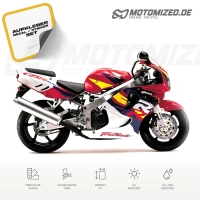 Honda CBR 919RR 1996 with Red/White/Yellow Motorcycle Decals