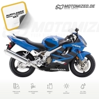 Honda CBR 600 F4i 2005 with Blue Motorcycle Decals