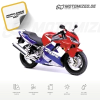 Honda CBR 600 F4 2001 with Red/Blue/White Motorcycle Decals