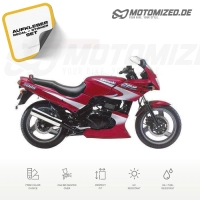 Kawasaki GPZ 500S 1999 with Red/Silver Motorcycle Decals
