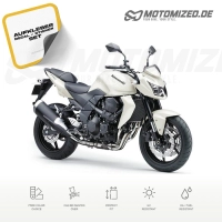 Kawasaki Z 750 2011 with White Motorcycle Decals