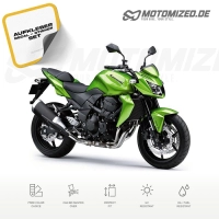 Kawasaki Z 750 2011 with Green Motorcycle Decals