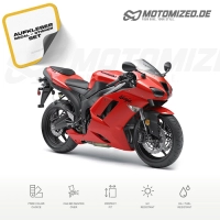 Kawasaki ZX-6R 2007 with Red Motorcycle Decals