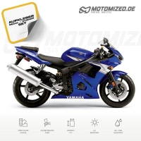 Yamaha YZF-R6 2004 with Blue Motorcycle Decals