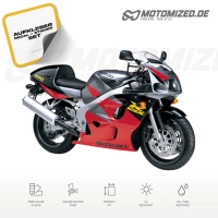 Suzuki GSX-R 600 1997 with Red/Grey/Black Motorcycle Decals