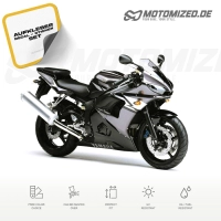 Yamaha YZF-R6 2004 with Grey/Black Motorcycle Decals