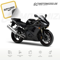 Yamaha YZF-R6 2005 with Black Motorcycle Decals