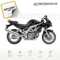 Suzuki SV 650S 2004 with Black Motorcycle Decals