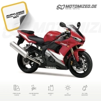 Yamaha YZF-R6 2005 with Red Motorcycle Decals