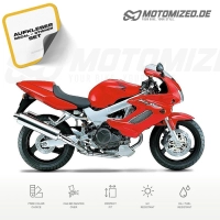 Honda VTR 1000F 2000 with Red Motorcycle Decals