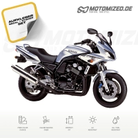 Yamaha FZS600 Fazer 2002 in silber mit Aufkleber-Dekor