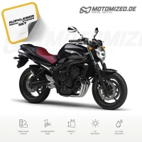Yamaha FZ6 S2 2009 with Black Motorcycle Decals