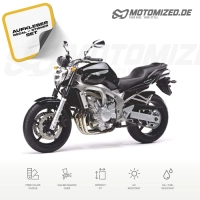 Yamaha FZ6 2004 with Black Motorcycle Decals