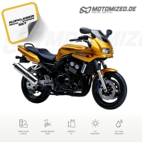 Yamaha FZS600 Fazer 1998 in gold mit Aufkleber-Dekor