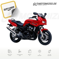 Yamaha FZS600 Fazer 1998 in rot mit Aufkleber-Dekor