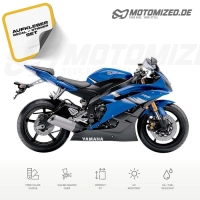 Yamaha YZF-R6 2006 with Blue US Motorcycle Decals