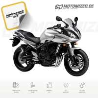 Yamaha FZ6 Fazer S2 2008 with Silver Motorcycle Decals