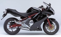 Kawasaki ER-6F 2008 with Black Motorcycle Decals