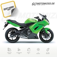 Kawasaki ER-6F 2006 with Green Motorcycle Decals
