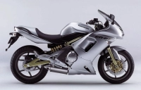 Kawasaki ER-6F 2007 with Silver Motorcycle Decals