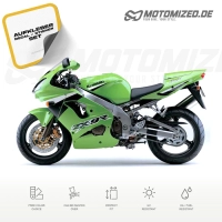 Kawasaki ZX-9R 2003 with Green/Black Motorcycle Decals